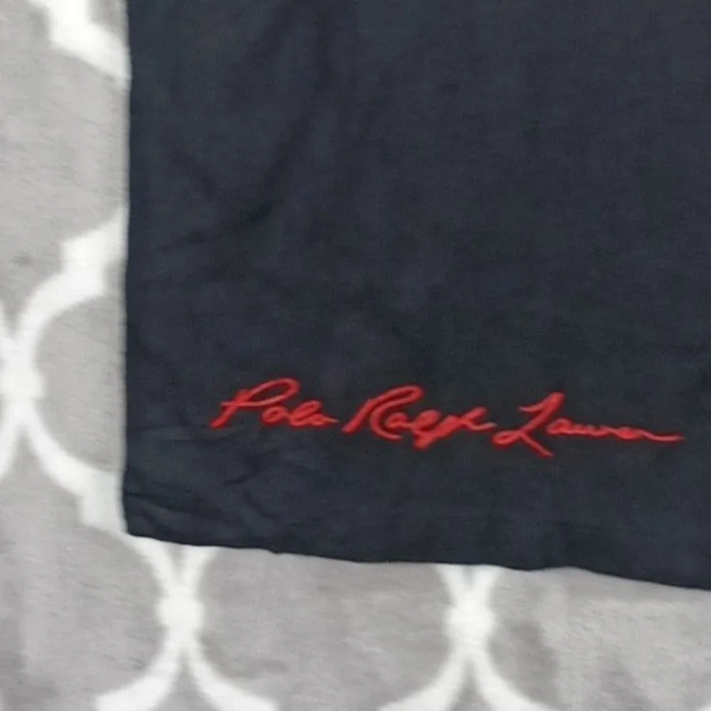 Polo Ralph Lauren T Shirt Men L Black Red Big Pony Graphic Logo